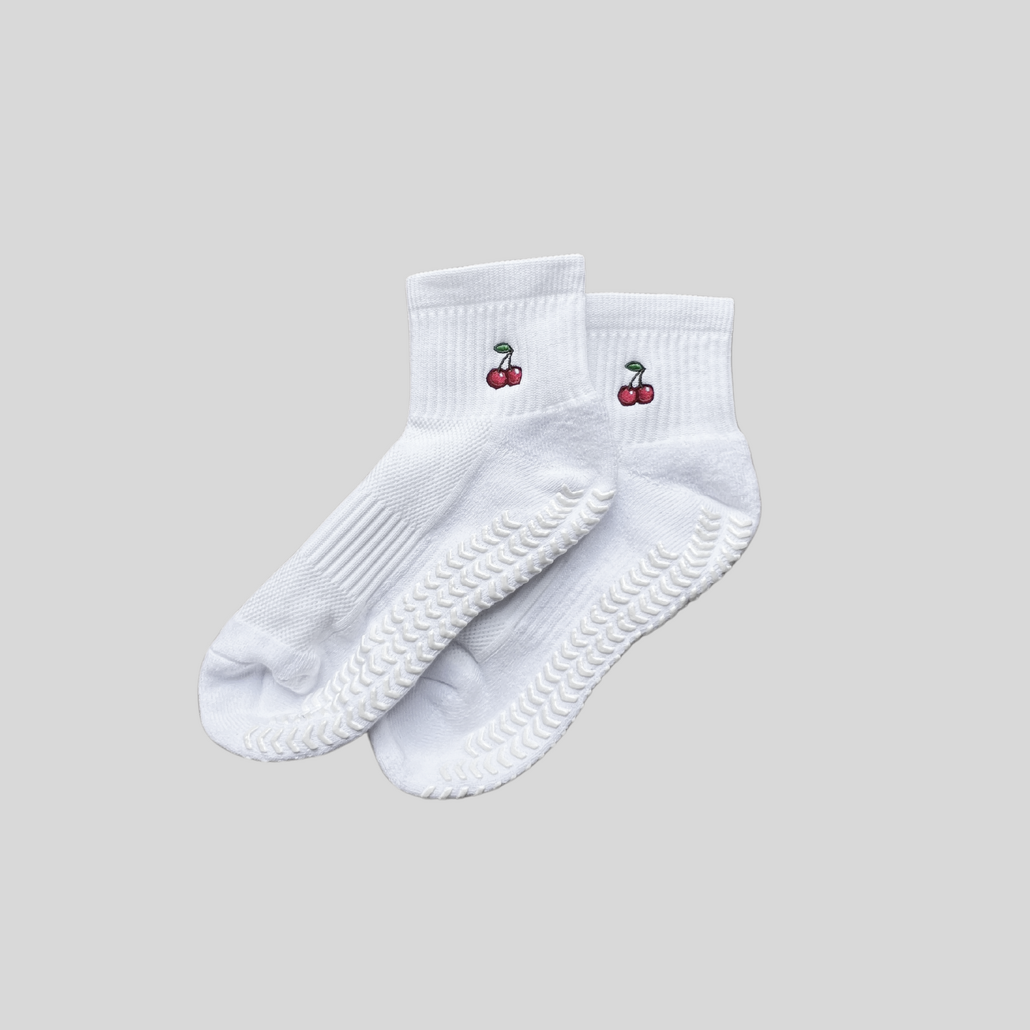 Pilates Grip Socks - Cherries
