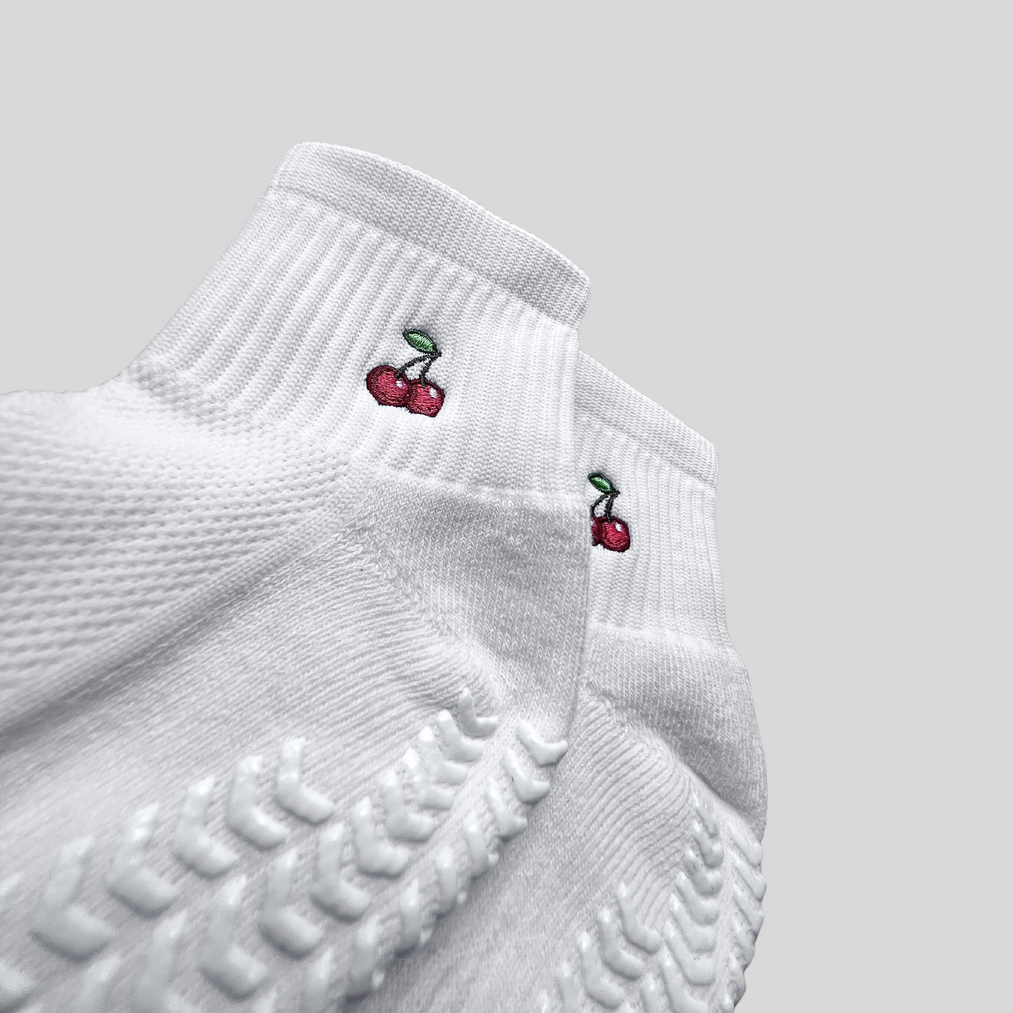 Pilates Grip Socks - Cherries